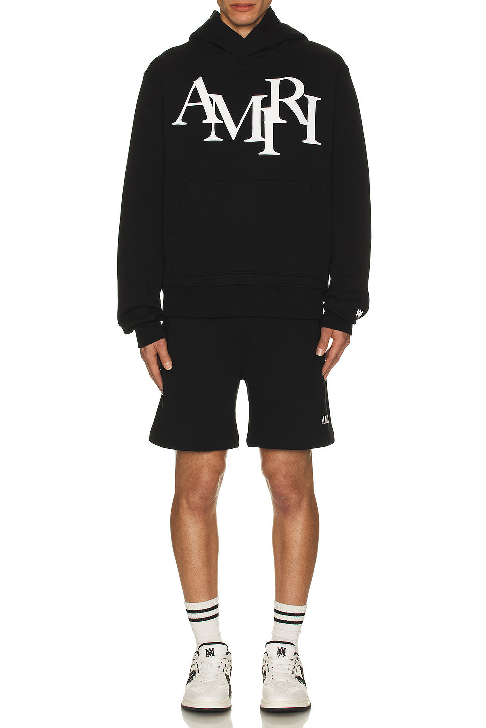 Staggered Logo Hoodie