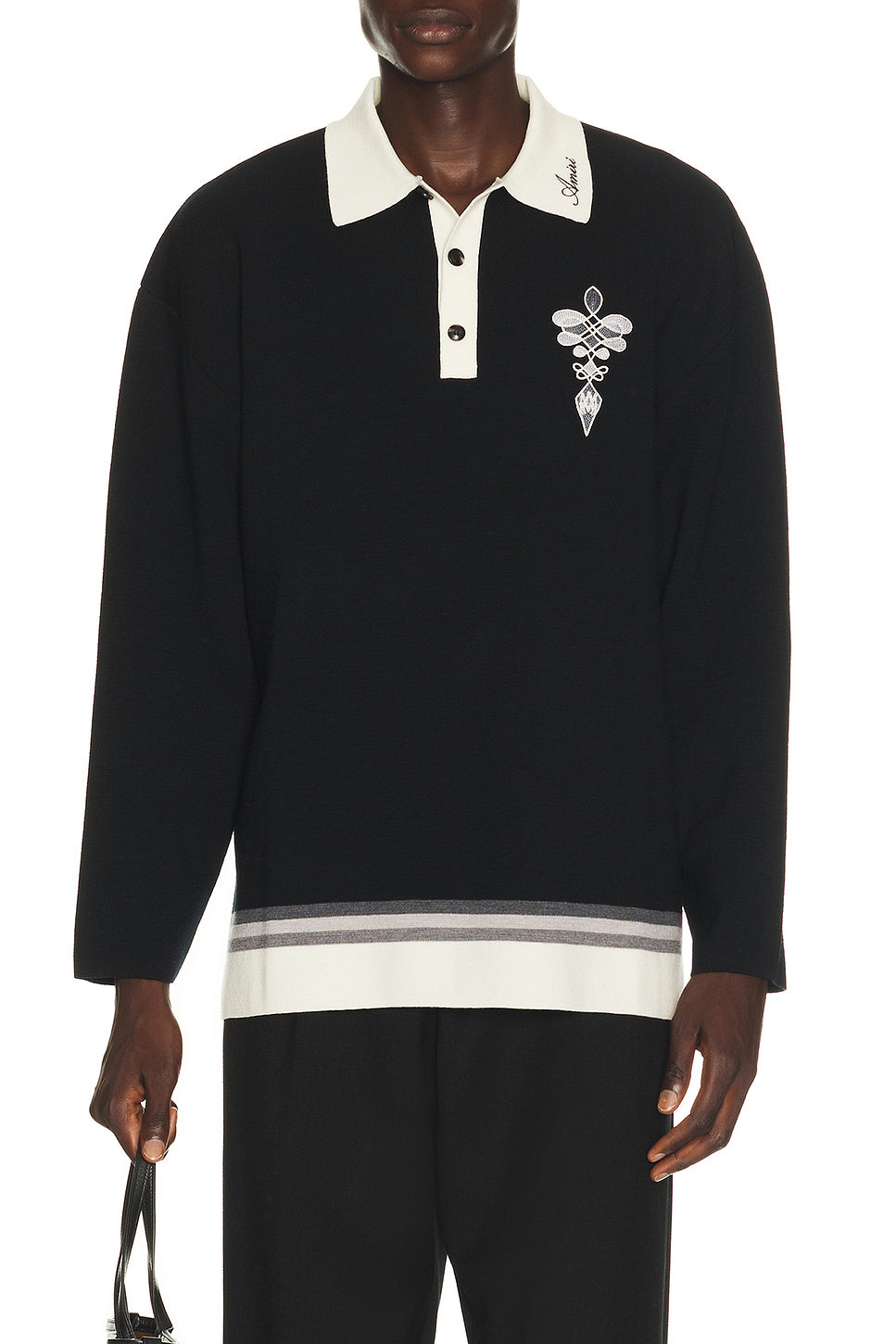 Lasso Knit OS Long Sleeve Polo