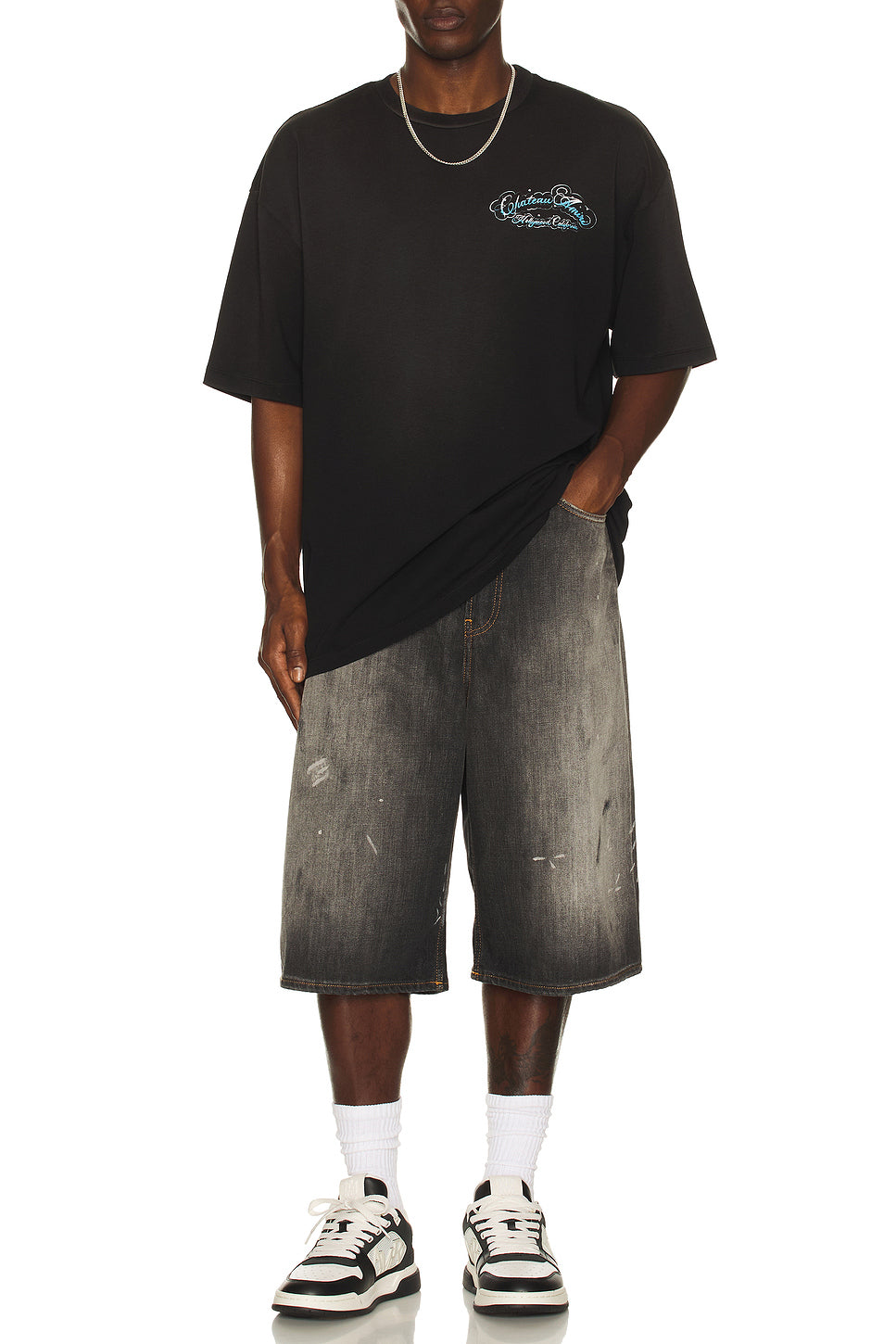 Crystal Chateau Script Oversized Tee