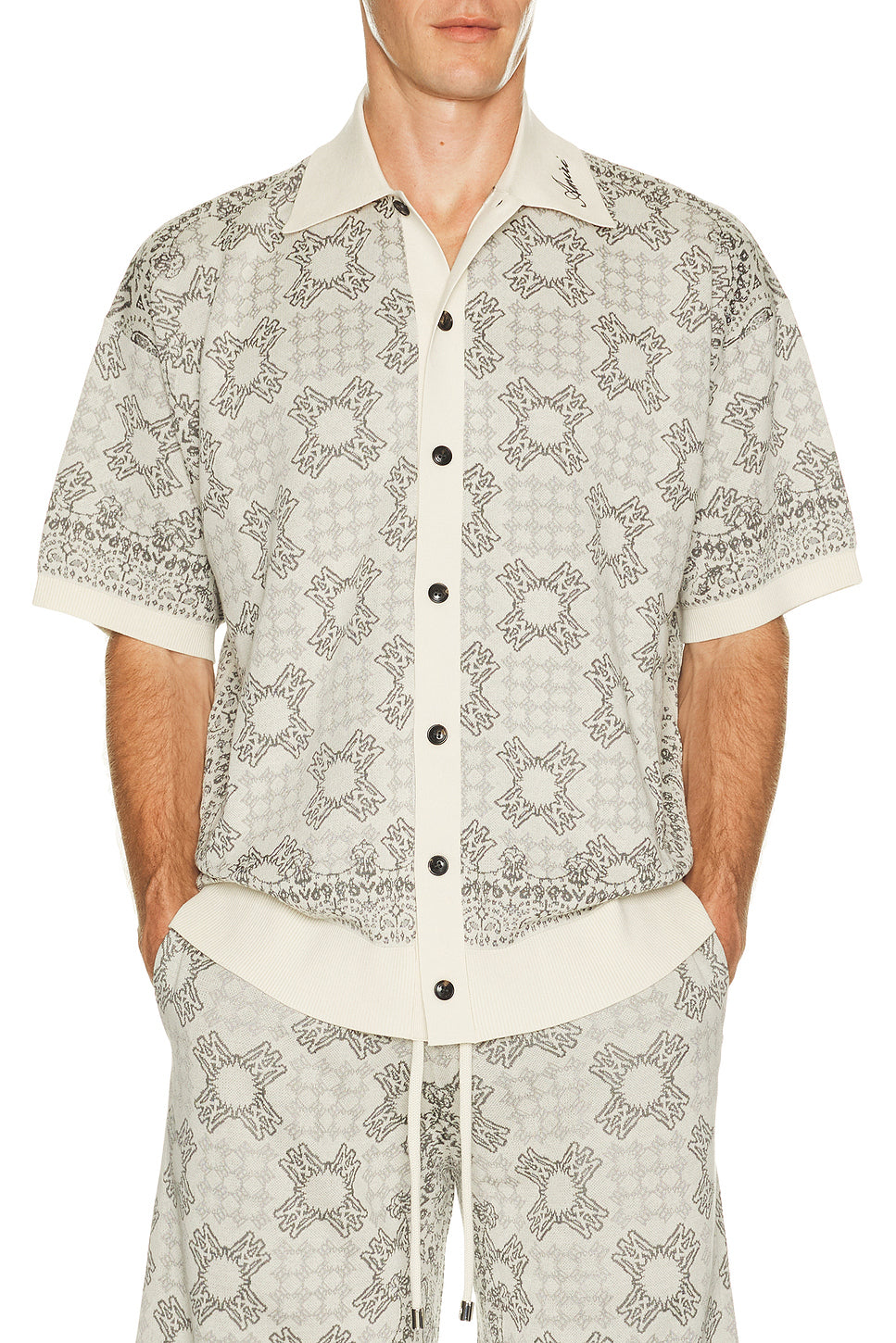 MA Quad Check Mesh Knit Shirt