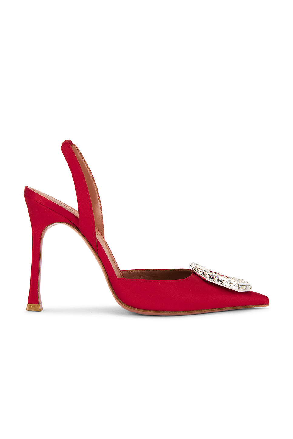 Camelia 105 Satin Sling Pump In Red