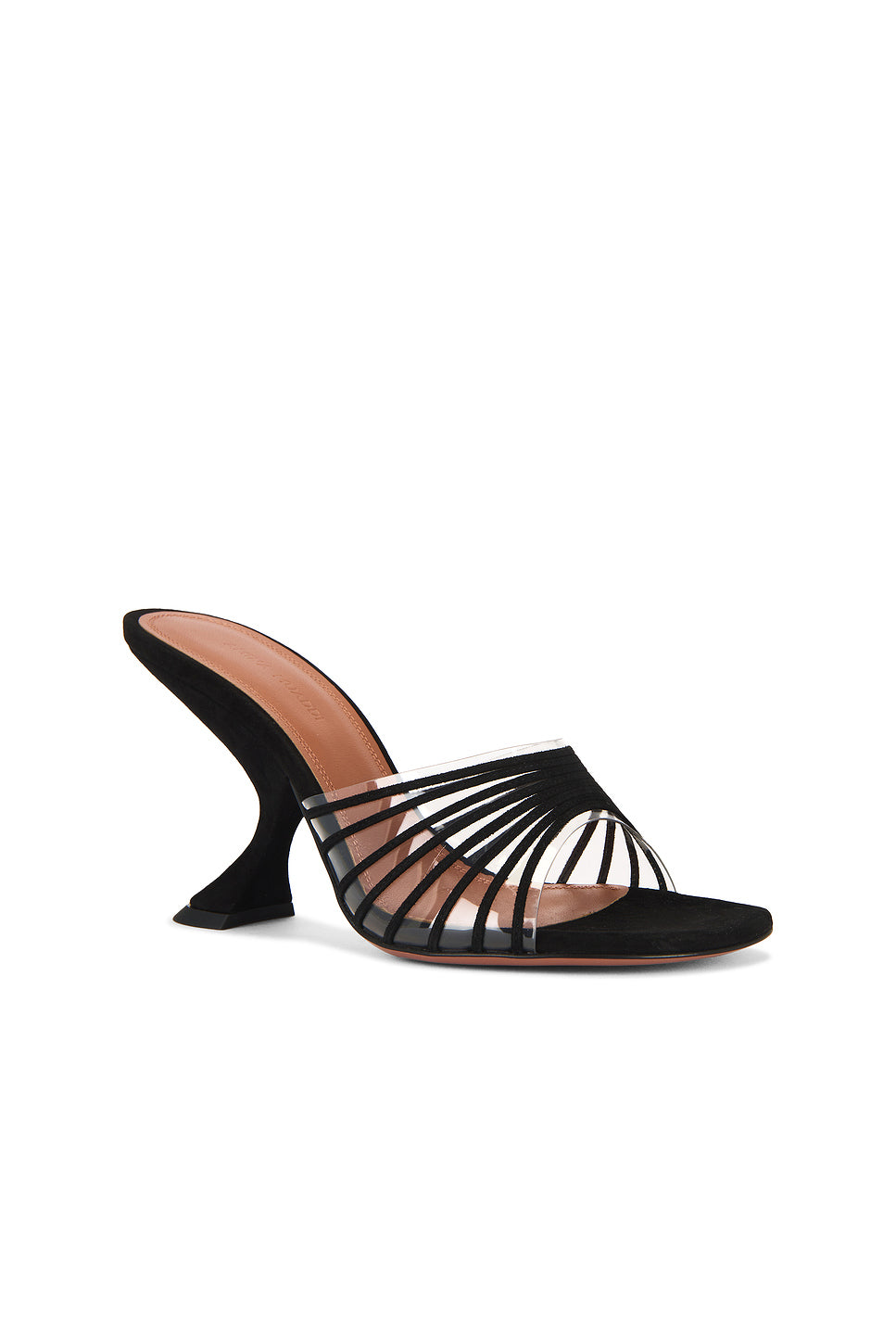 Mookie 90 Slipper In Black & Pvc Transparent