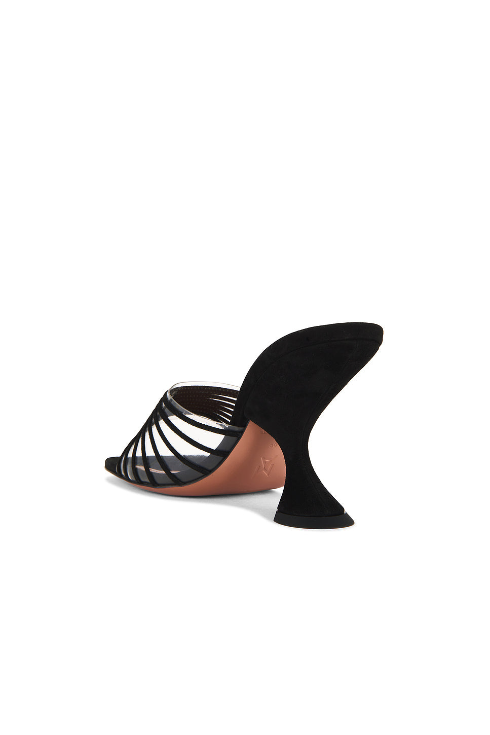 Mookie 90 Slipper In Black & Pvc Transparent