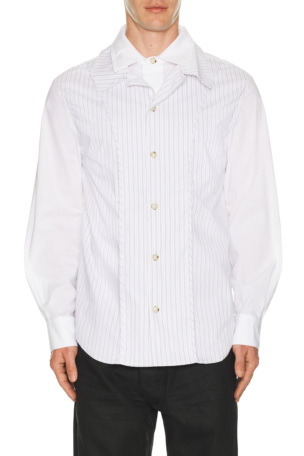 Open Collar Layered Shirt