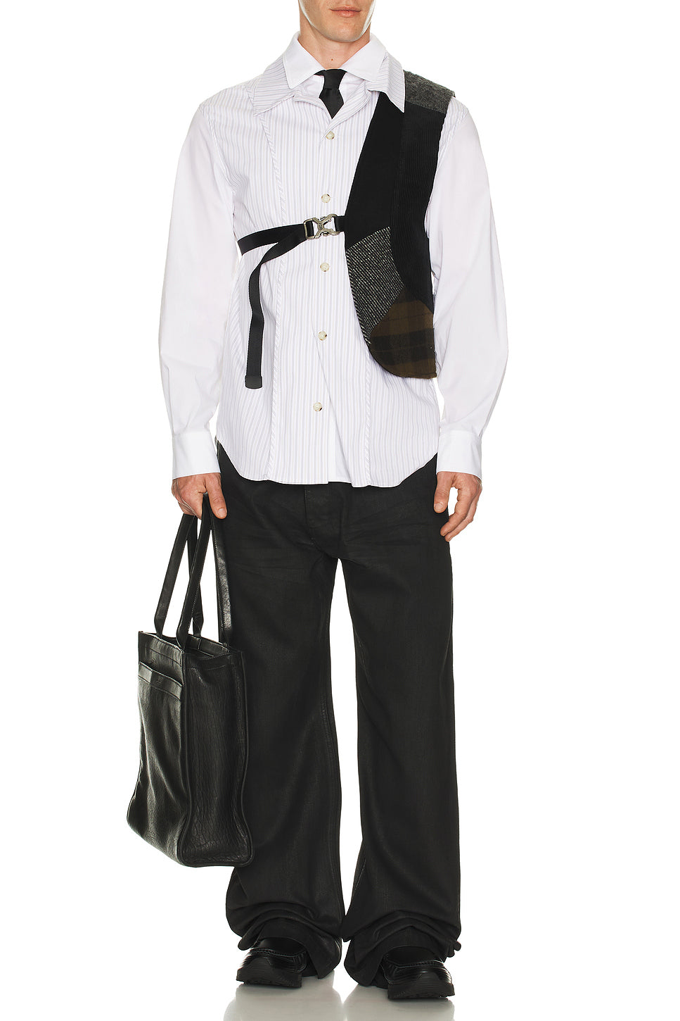 Open Collar Layered Shirt