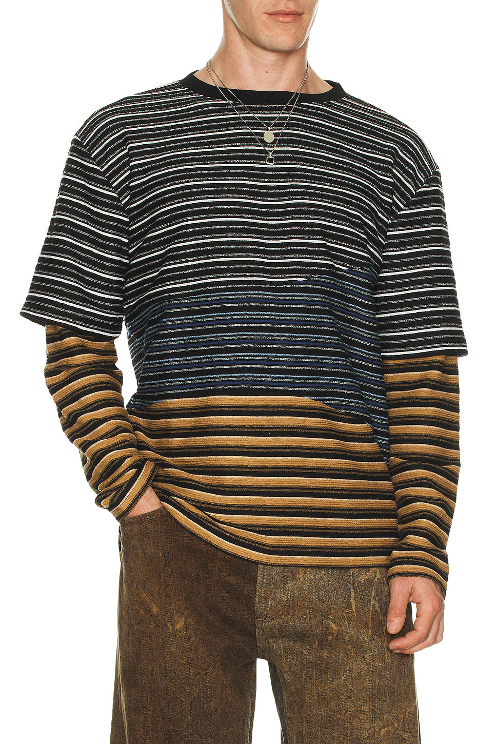 Multi Stripe Long Sleeve Tee