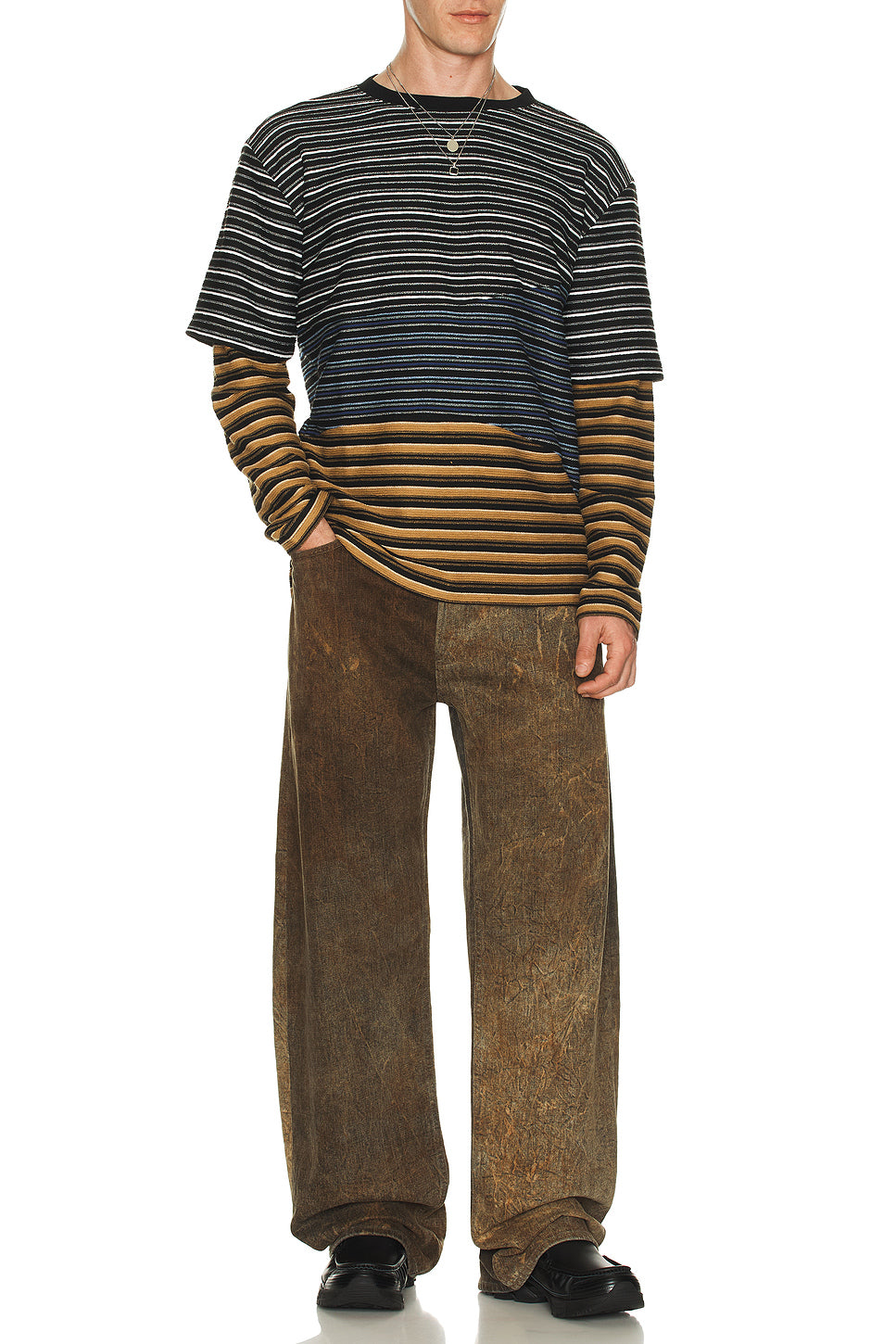 Multi Stripe Long Sleeve Tee