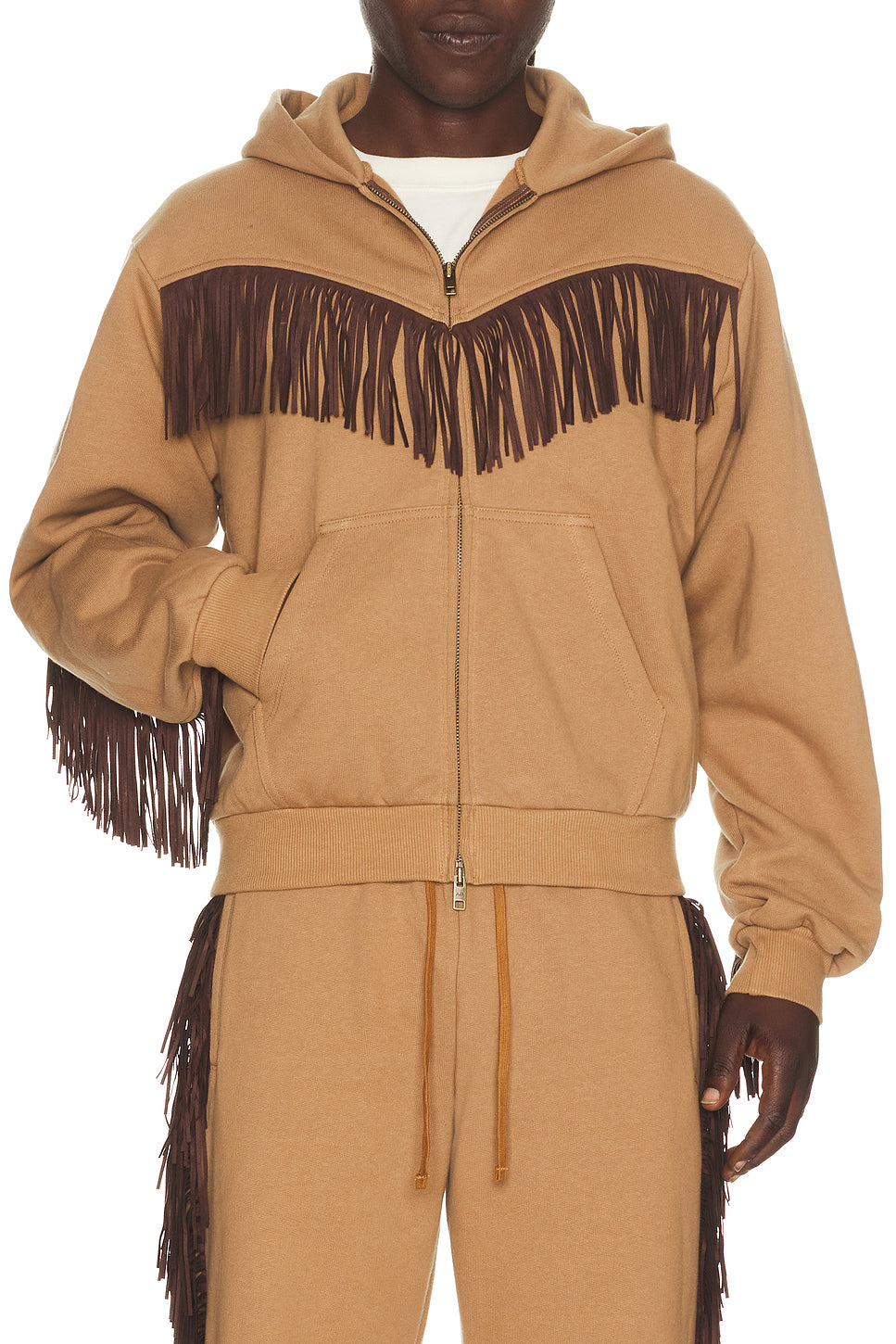 Fringed Full Zip Hoodie