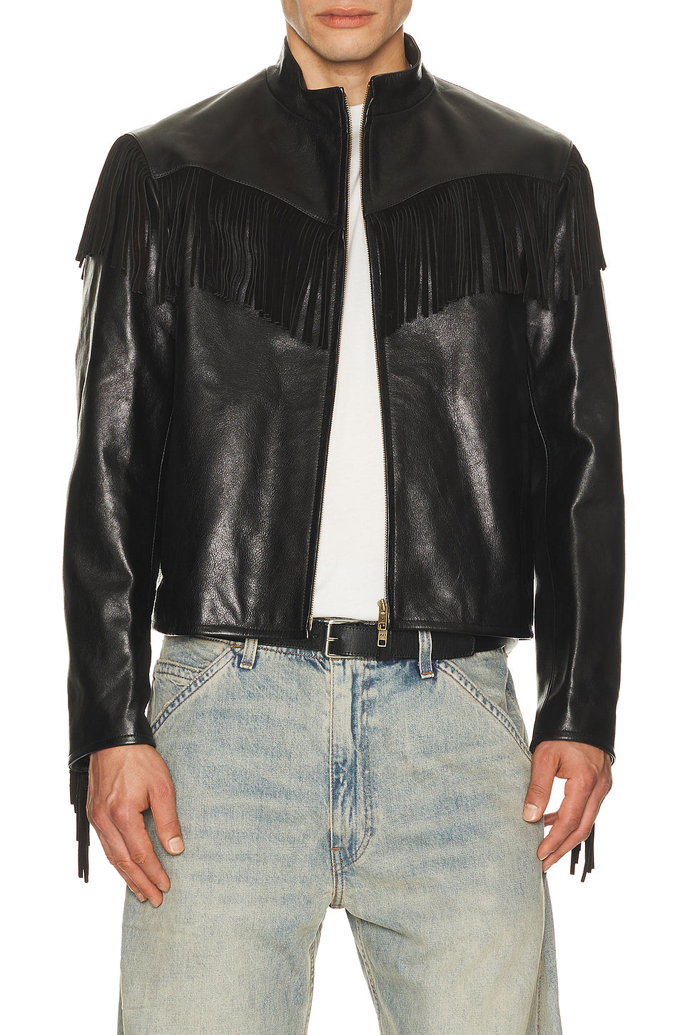 Leather Fringed Western Cafe Racer