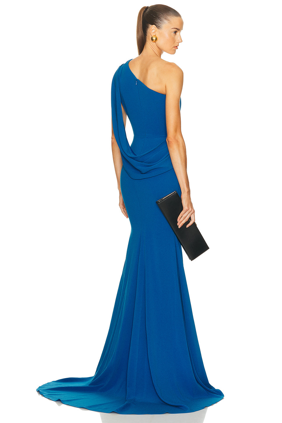 One Shoulder Drape Gown