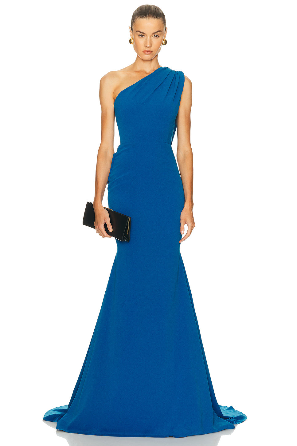 One Shoulder Drape Gown
