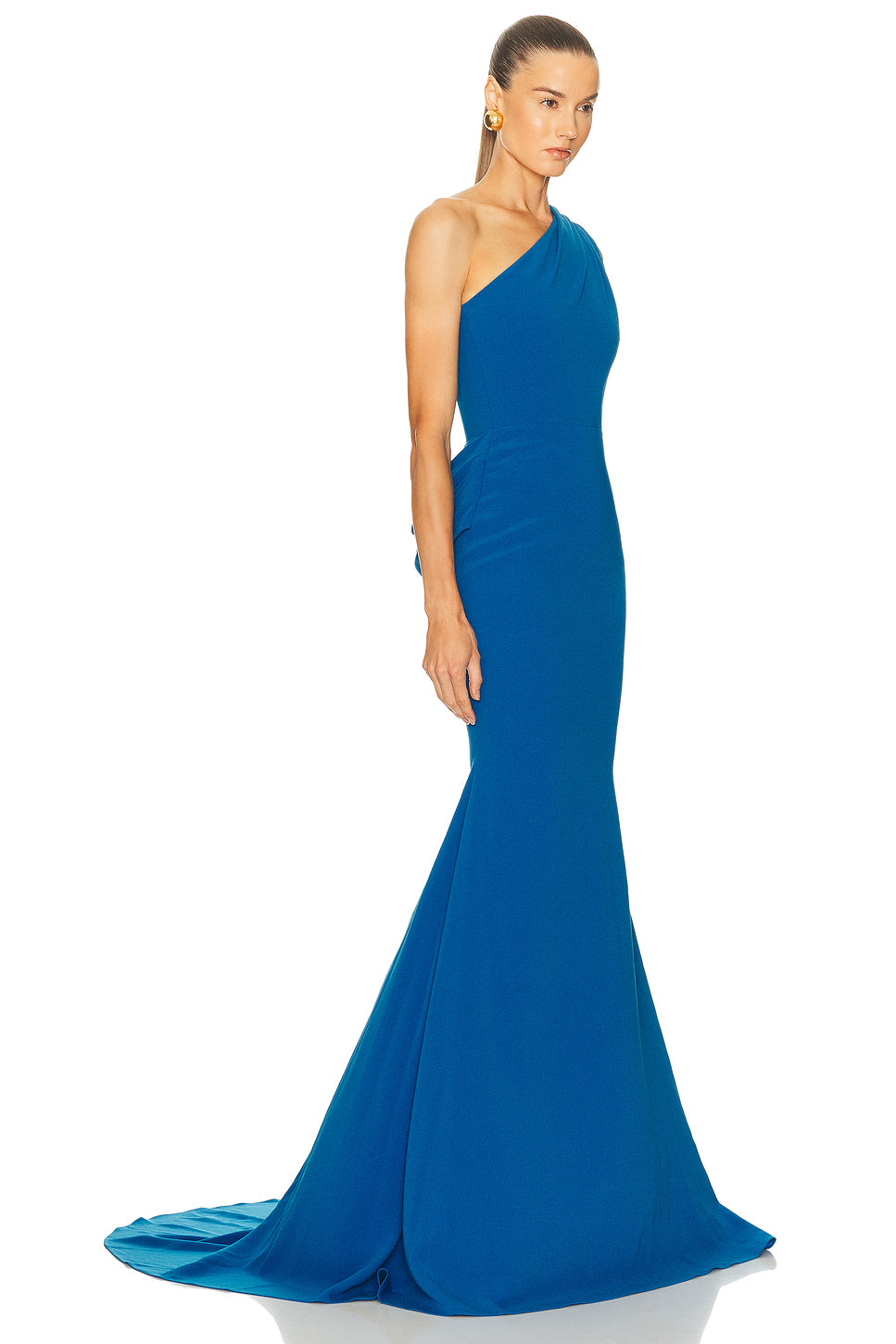 One Shoulder Drape Gown