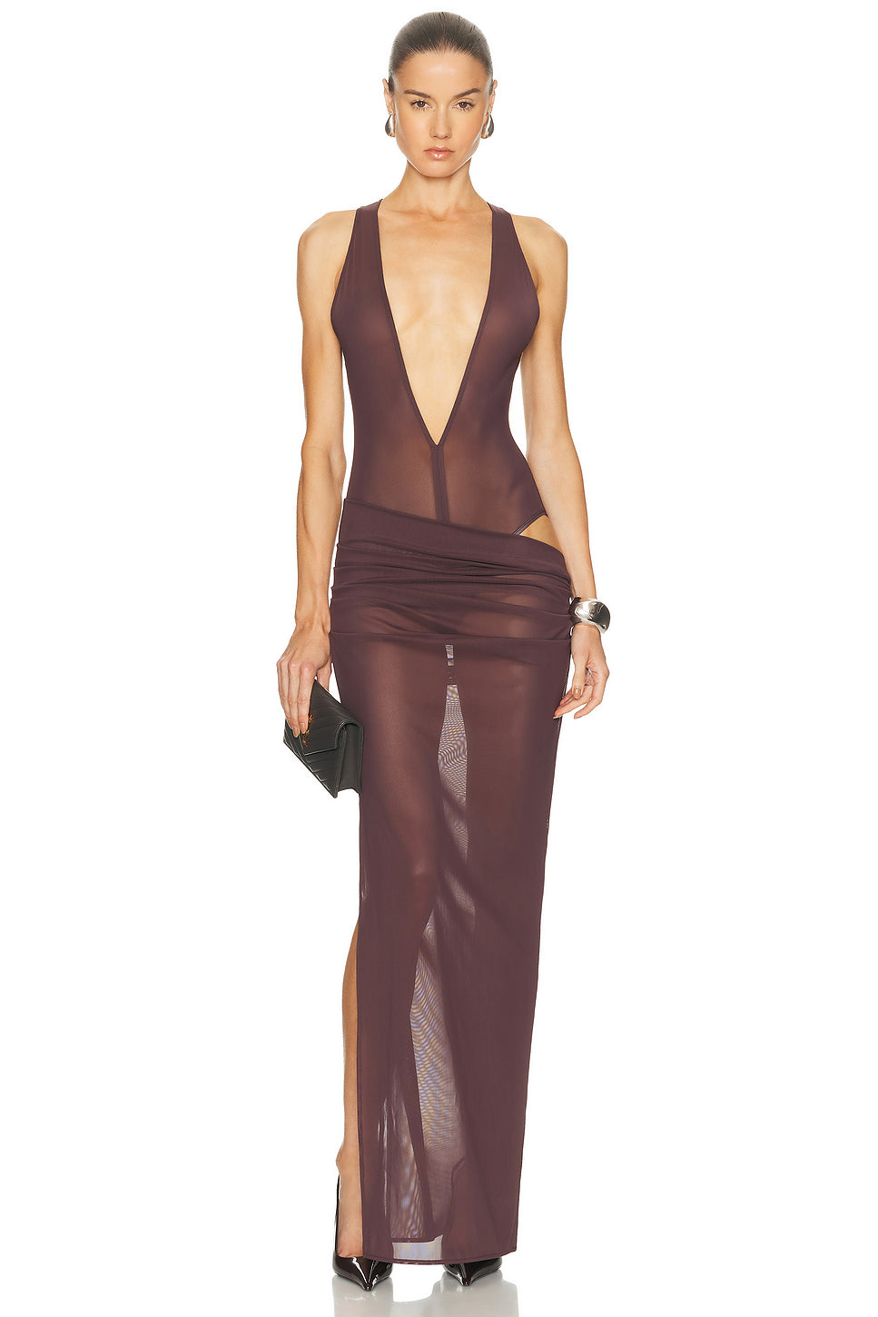 for FWRD Tucked Halter Column Gown
