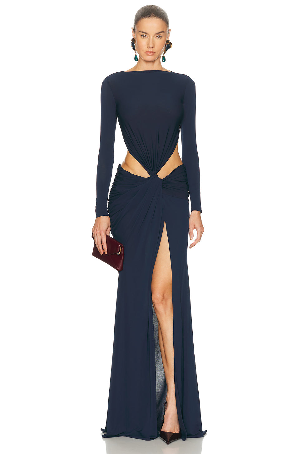 for FWRD Long Sleeve Twist Gown