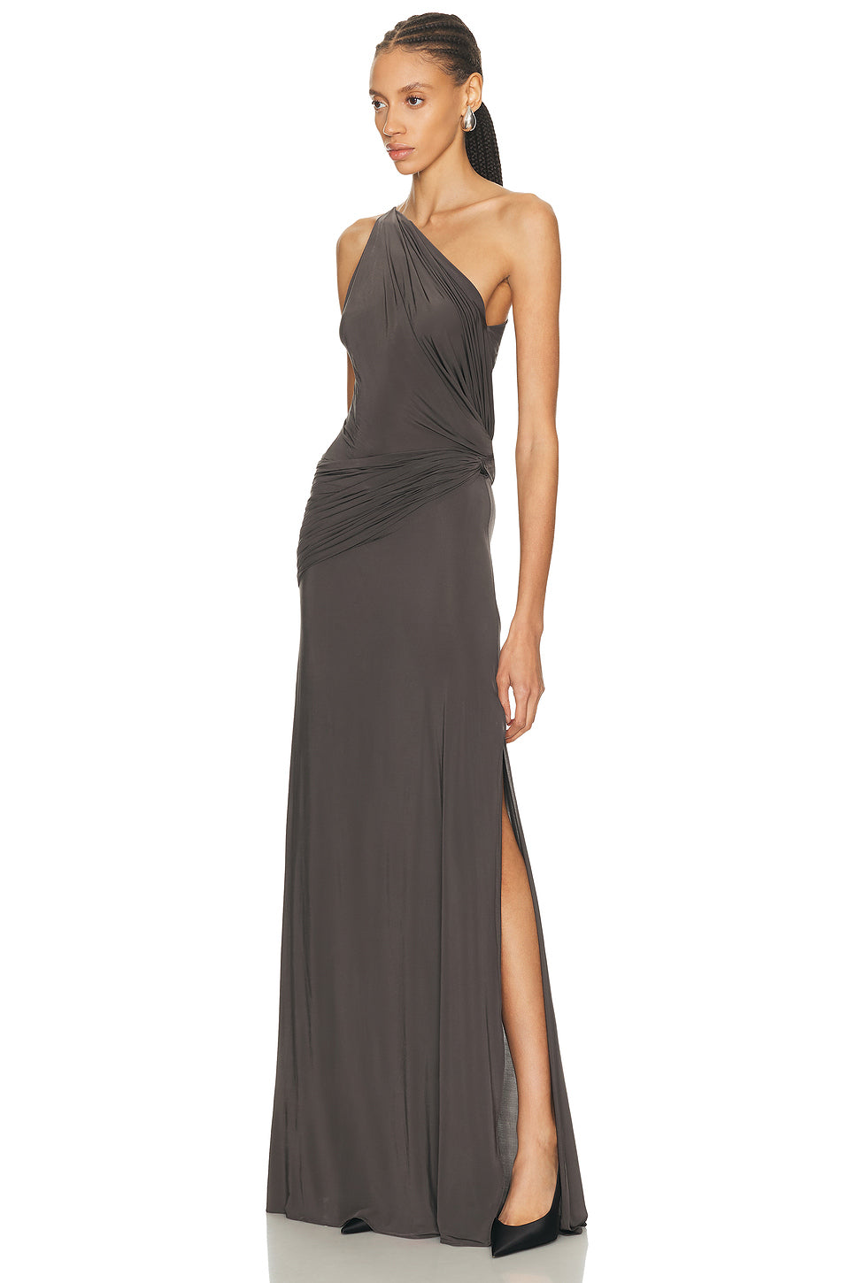 One Shoulder Twist Gown