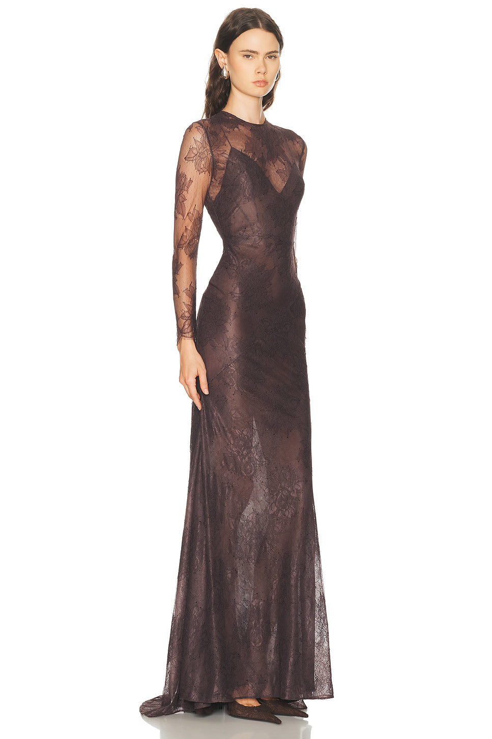 Long Sleeve Lace Gown