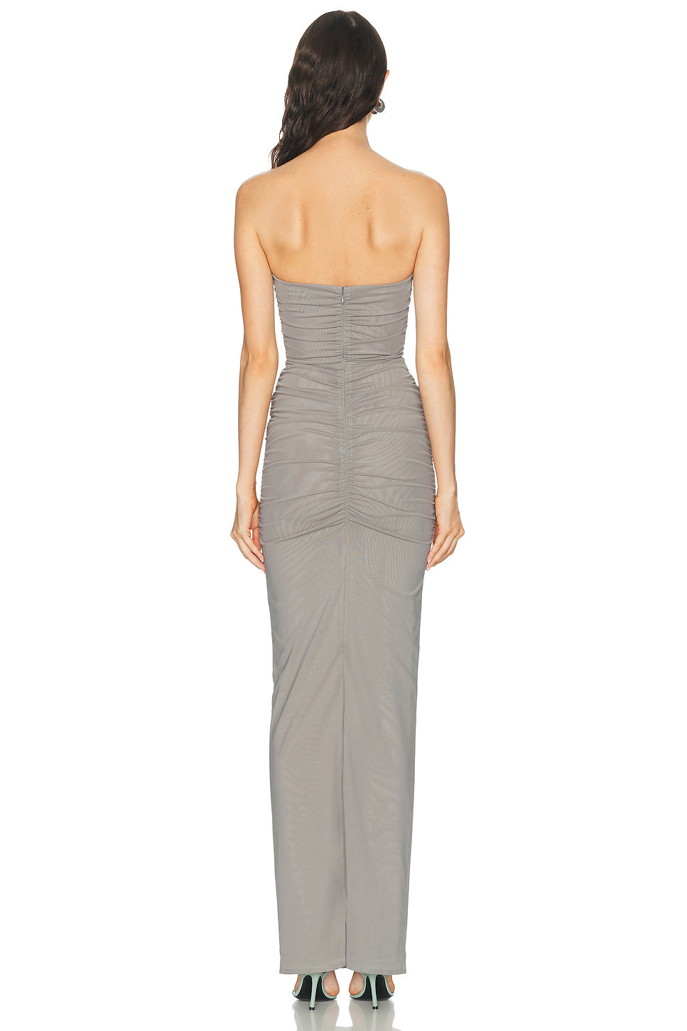 Strapless Sweeheart Ruched Column Dress