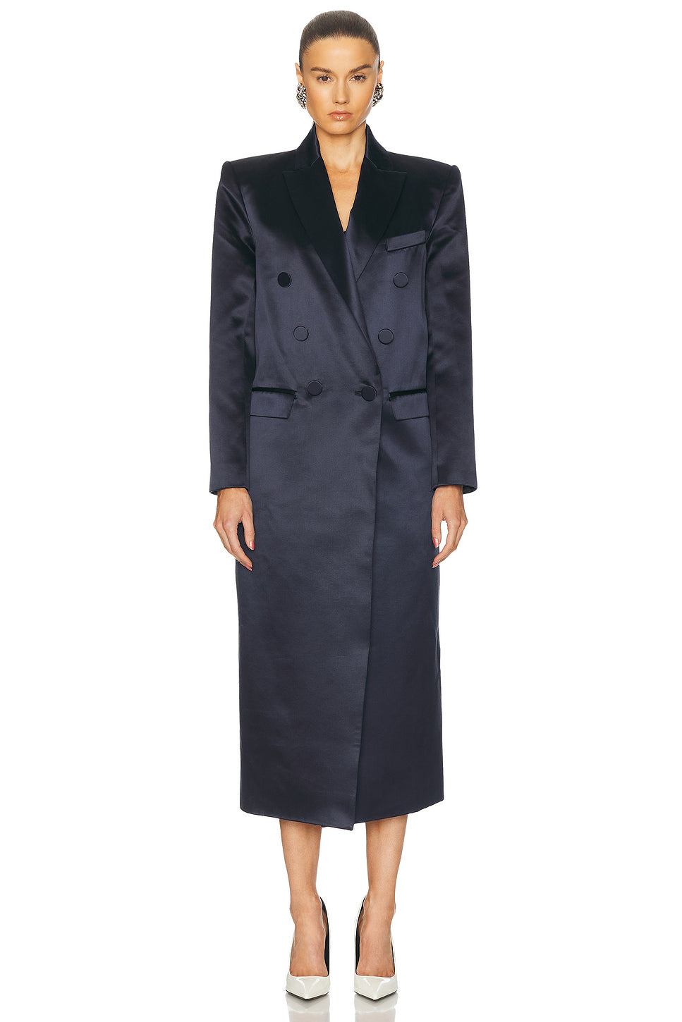 Oversized Duchess Satin Coat