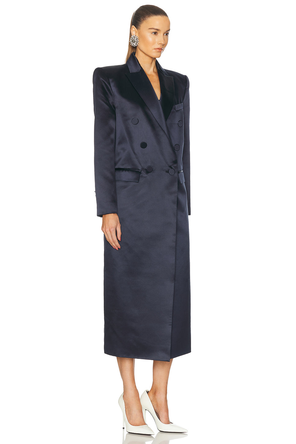 Oversized Duchess Satin Coat
