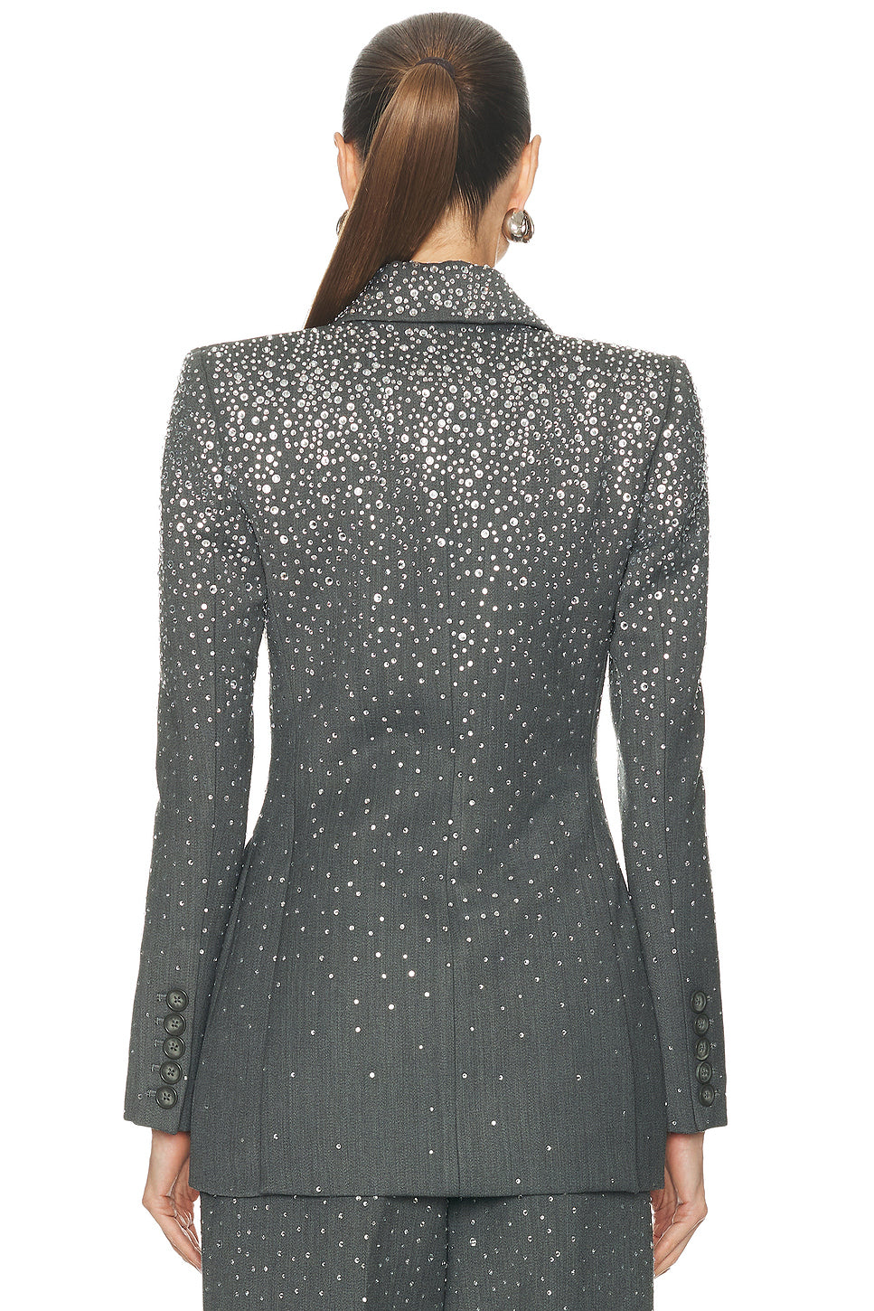 Crystal Embellished Fitted Blazer