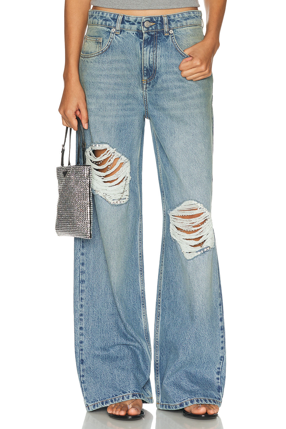 Crystal Fray Wide Leg