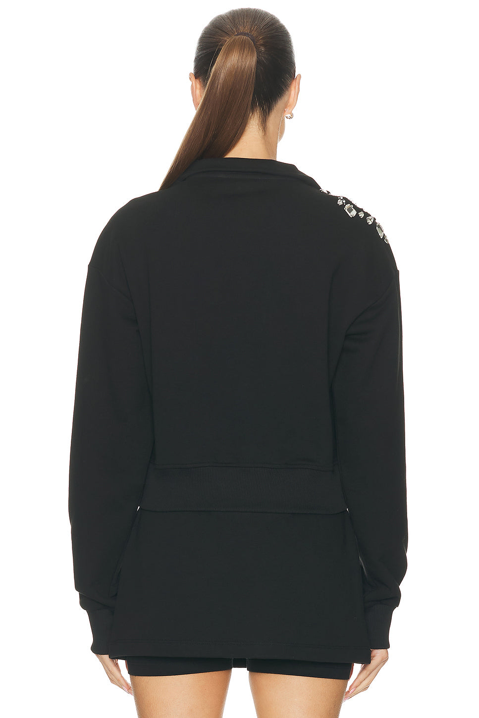 Cutout Quarter Zip Sweatshirt