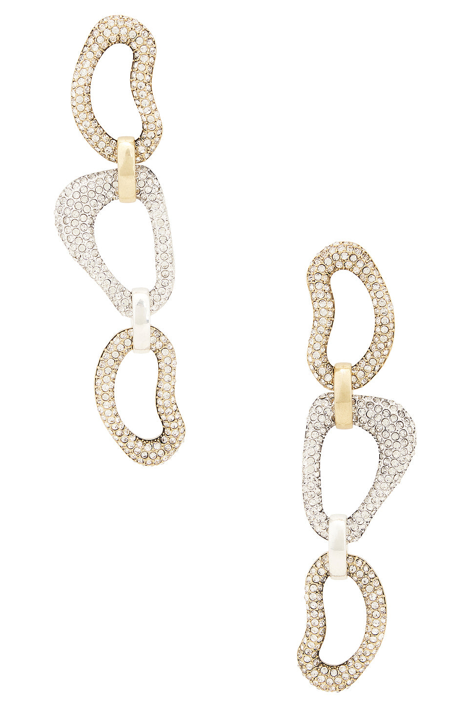 Crystal Link Drop Earrings