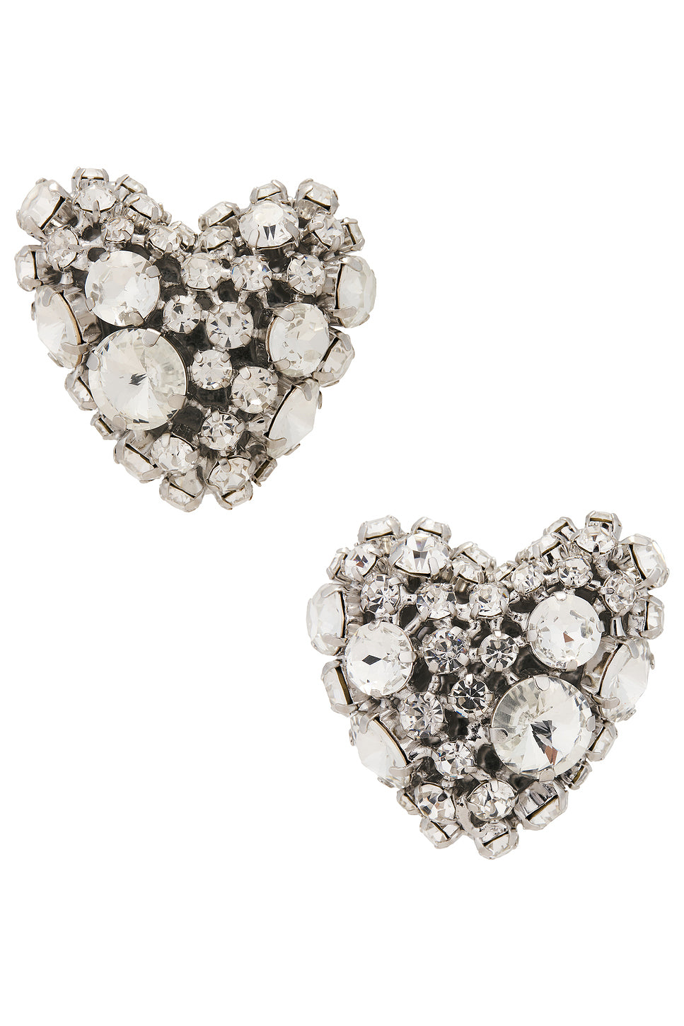 Crystal Cluster Heart Earrings