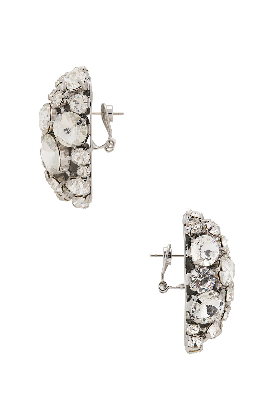 Crystal Cluster Heart Earrings