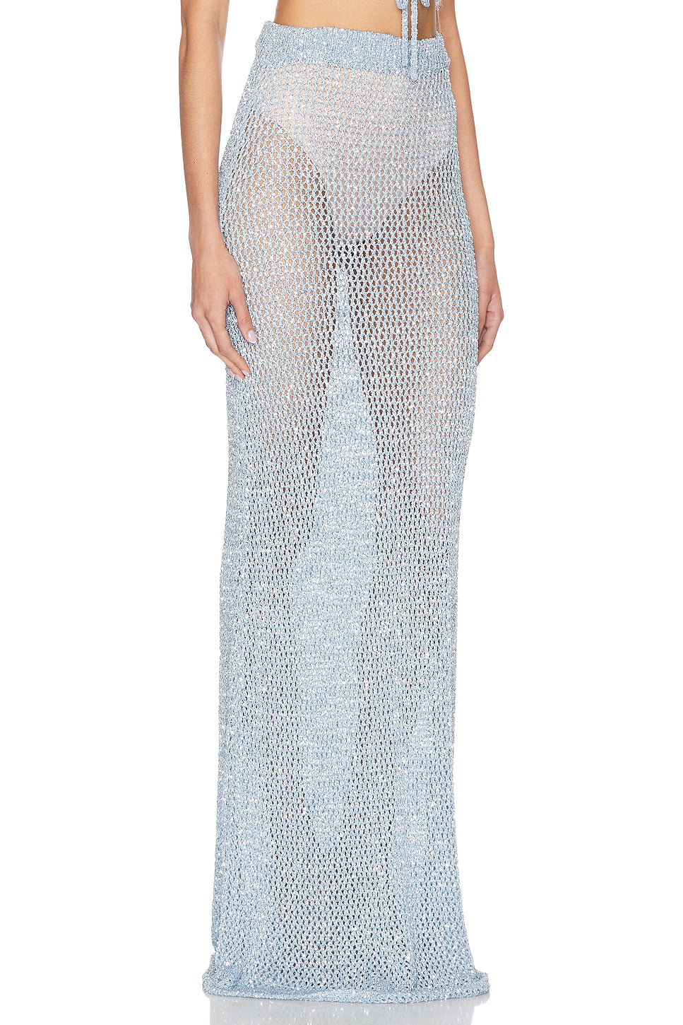 Sequin Crochet Maxi Skirt