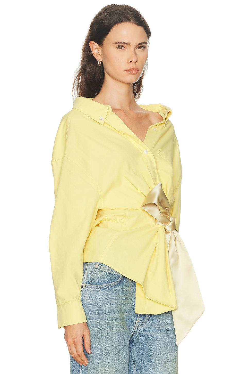 Satin Knot Oxford Shirt
