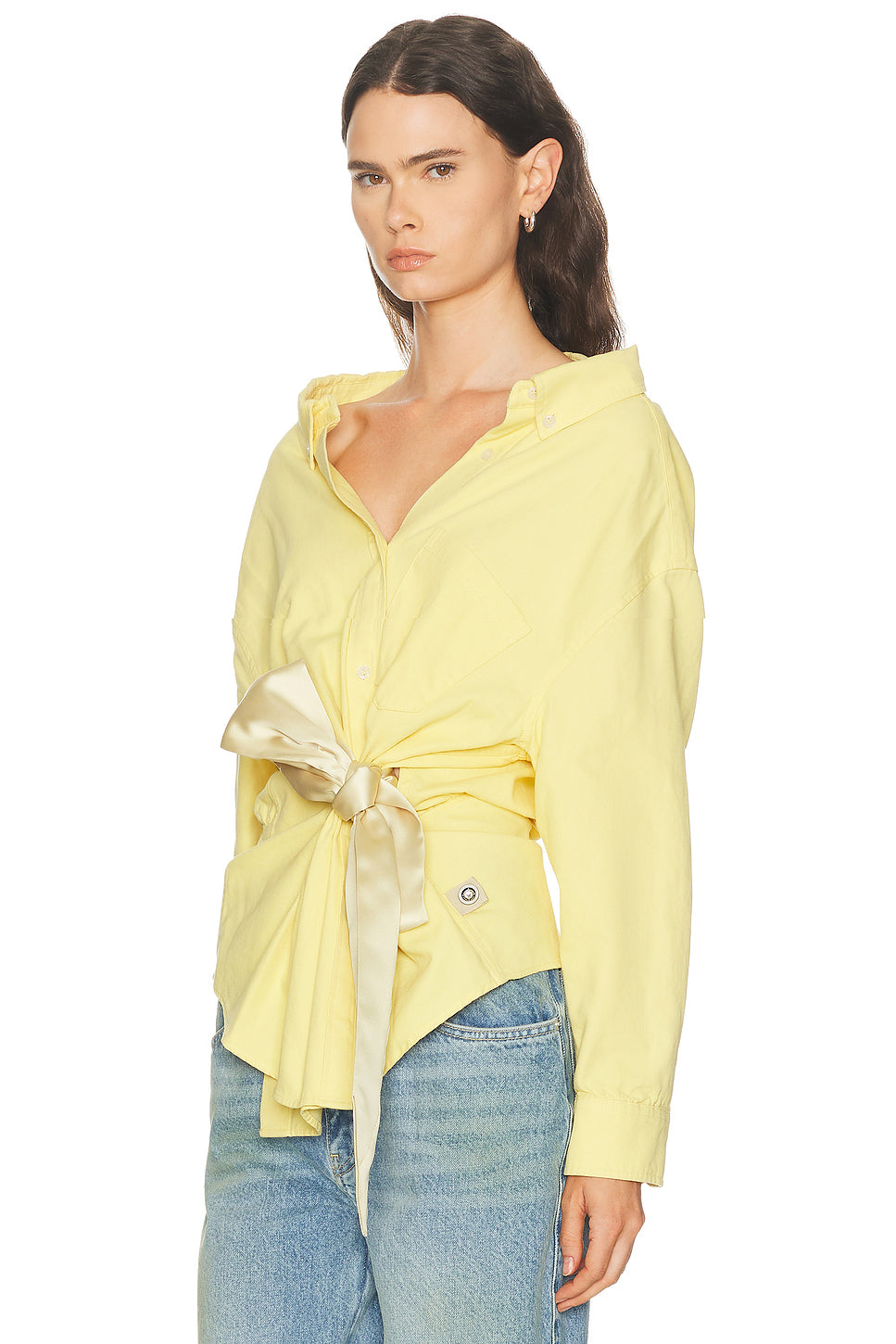Satin Knot Oxford Shirt