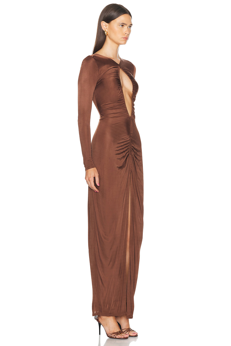 Cut Out Ruched Gown