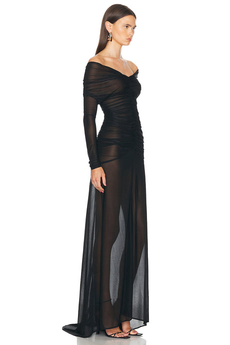 V-neck Cut Out Gown
