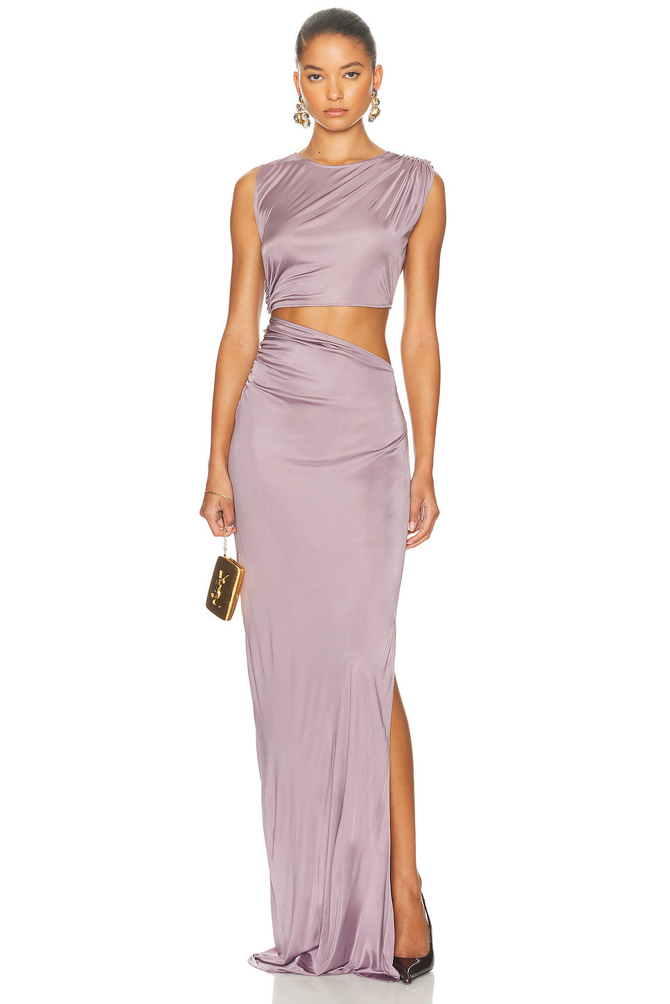 Cut Out Sleeveless Long Dress