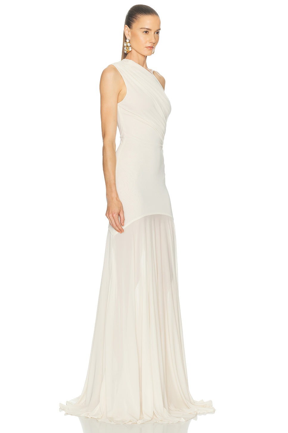 One Shoulder Draped Dress