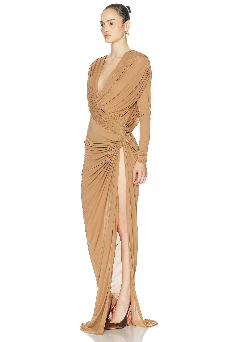 Draped Longsleeve Dress