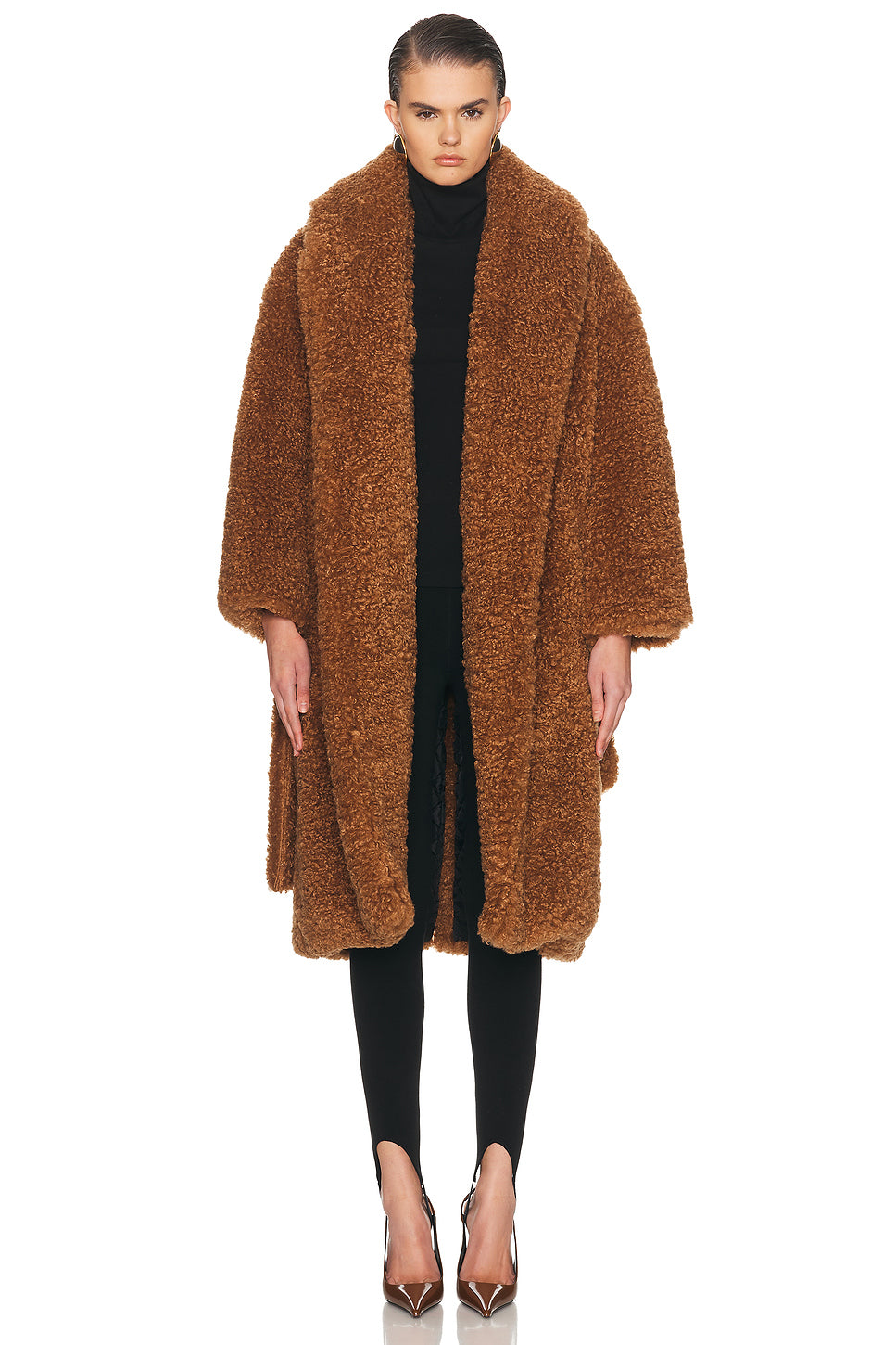 Long Teddy Wrap Coat