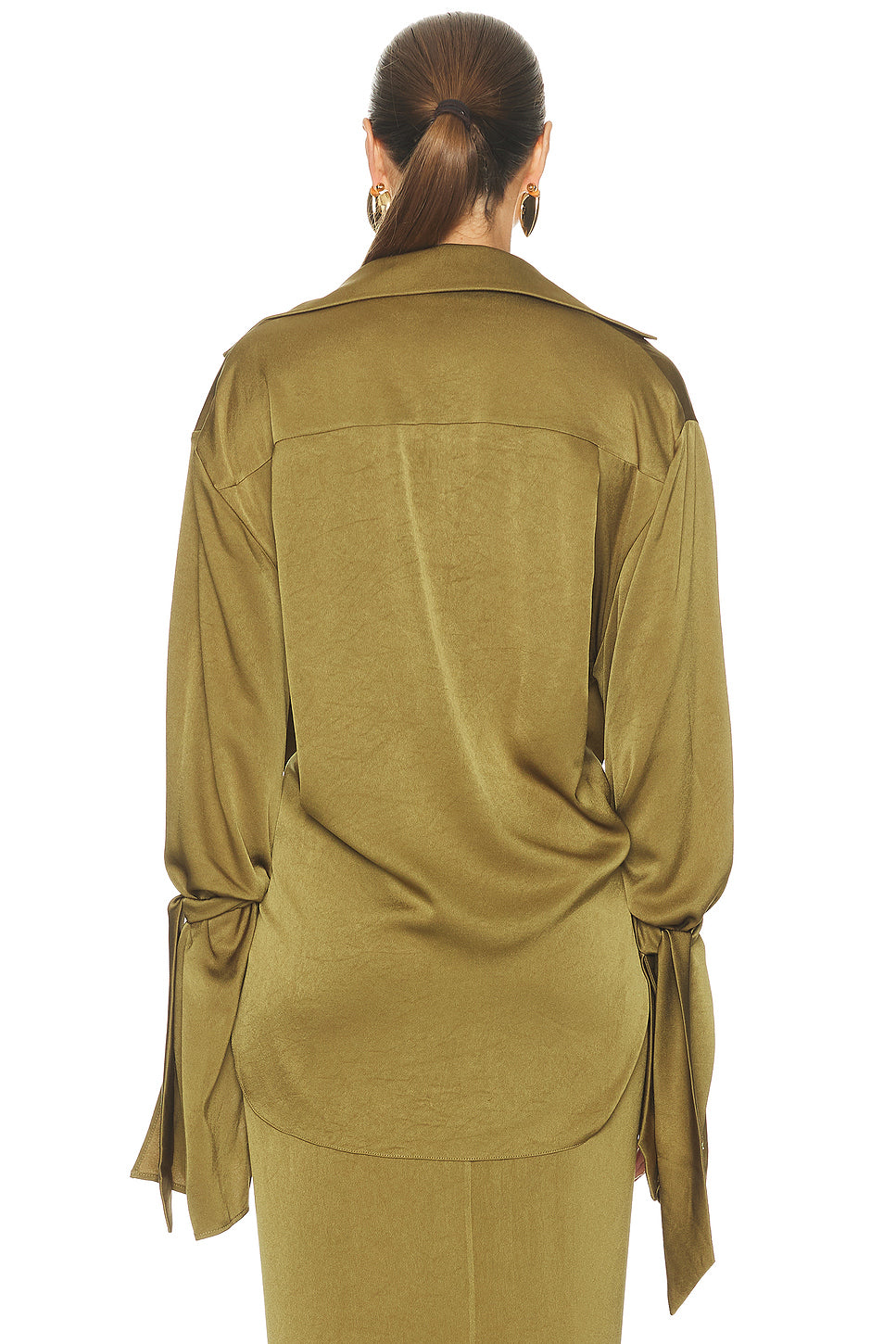 Draped Cropped Shirt