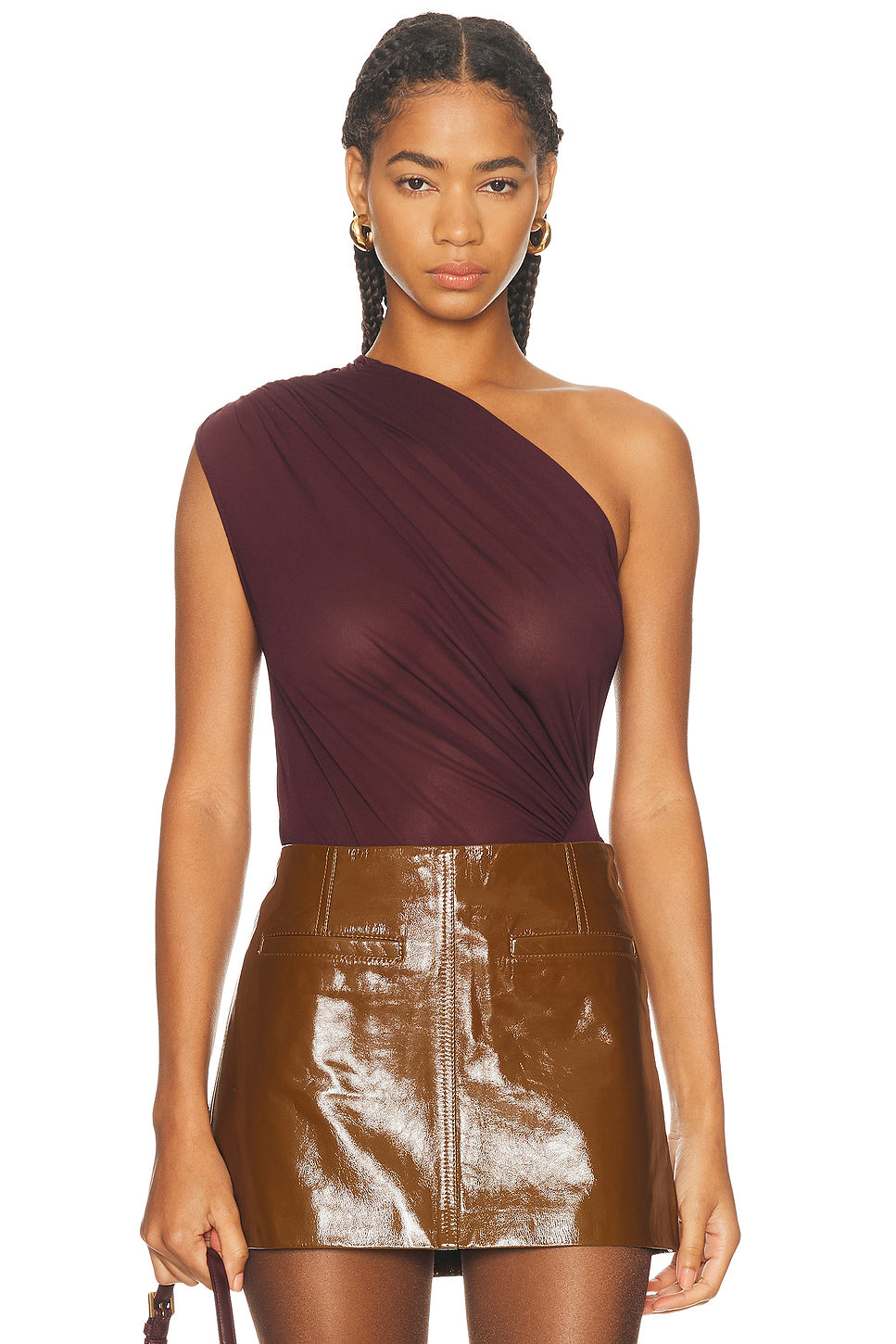 Asymmetric Draped Bodysuit