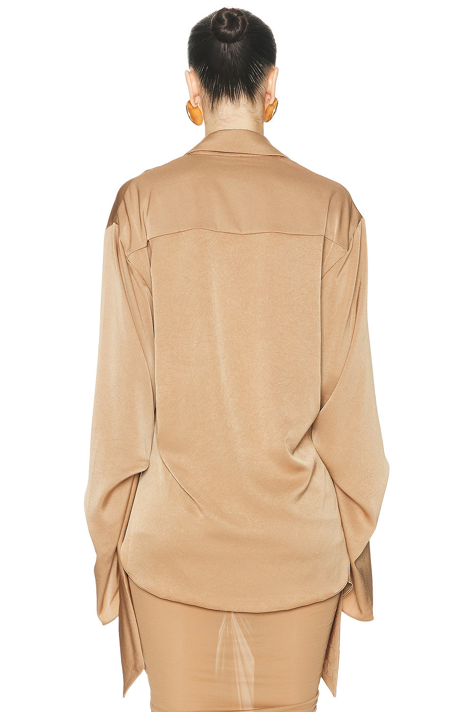Draped Cropped Shirt