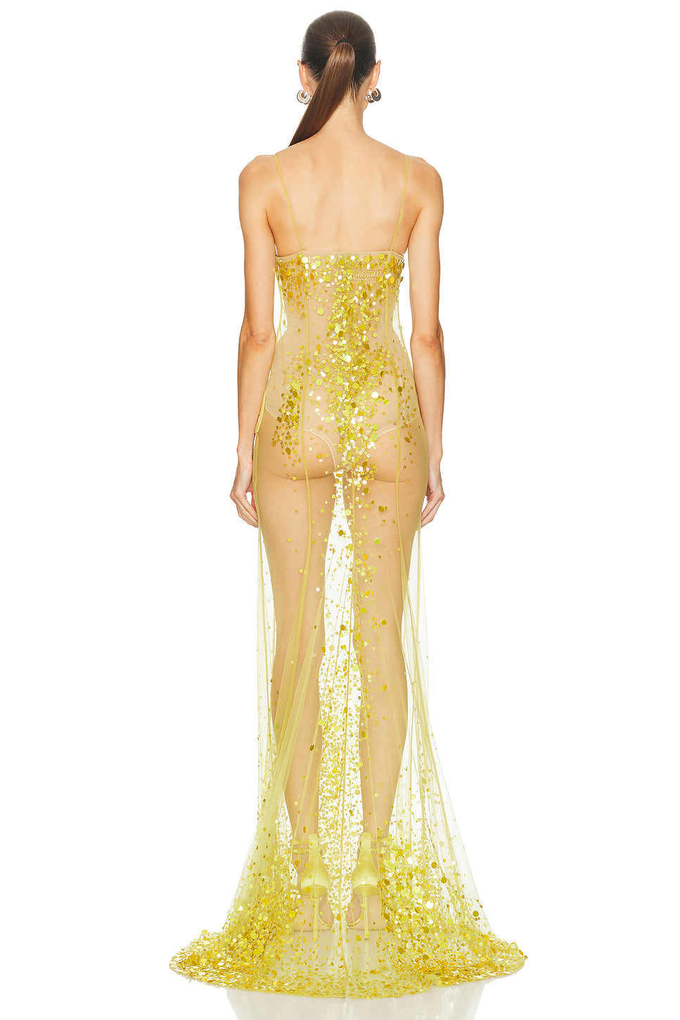Sheer Sequin Gown