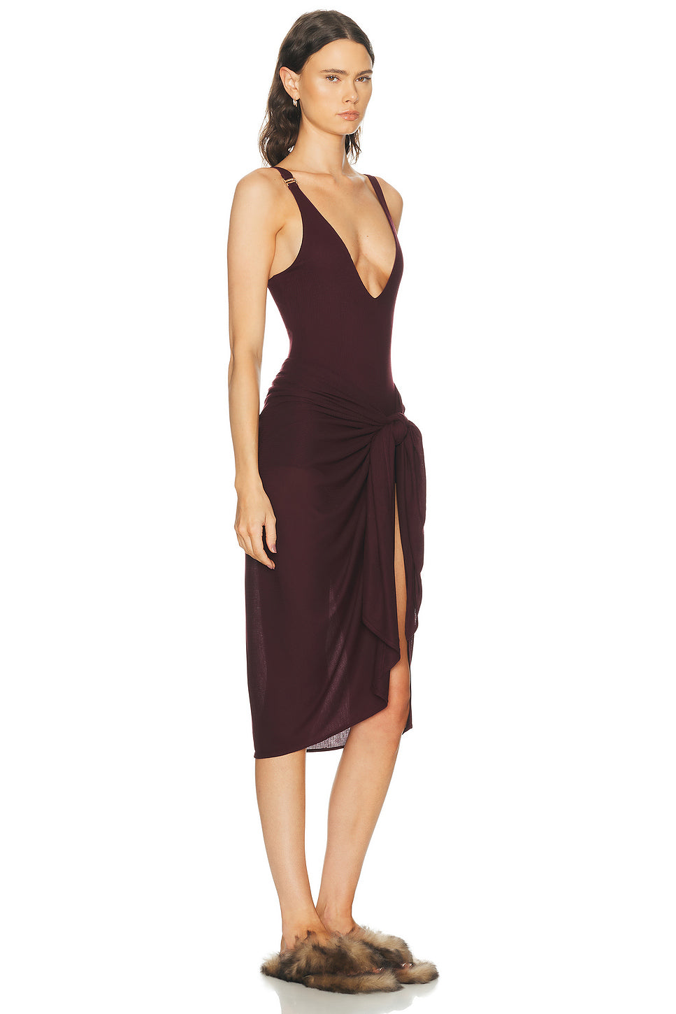 High Slit Midi Dress