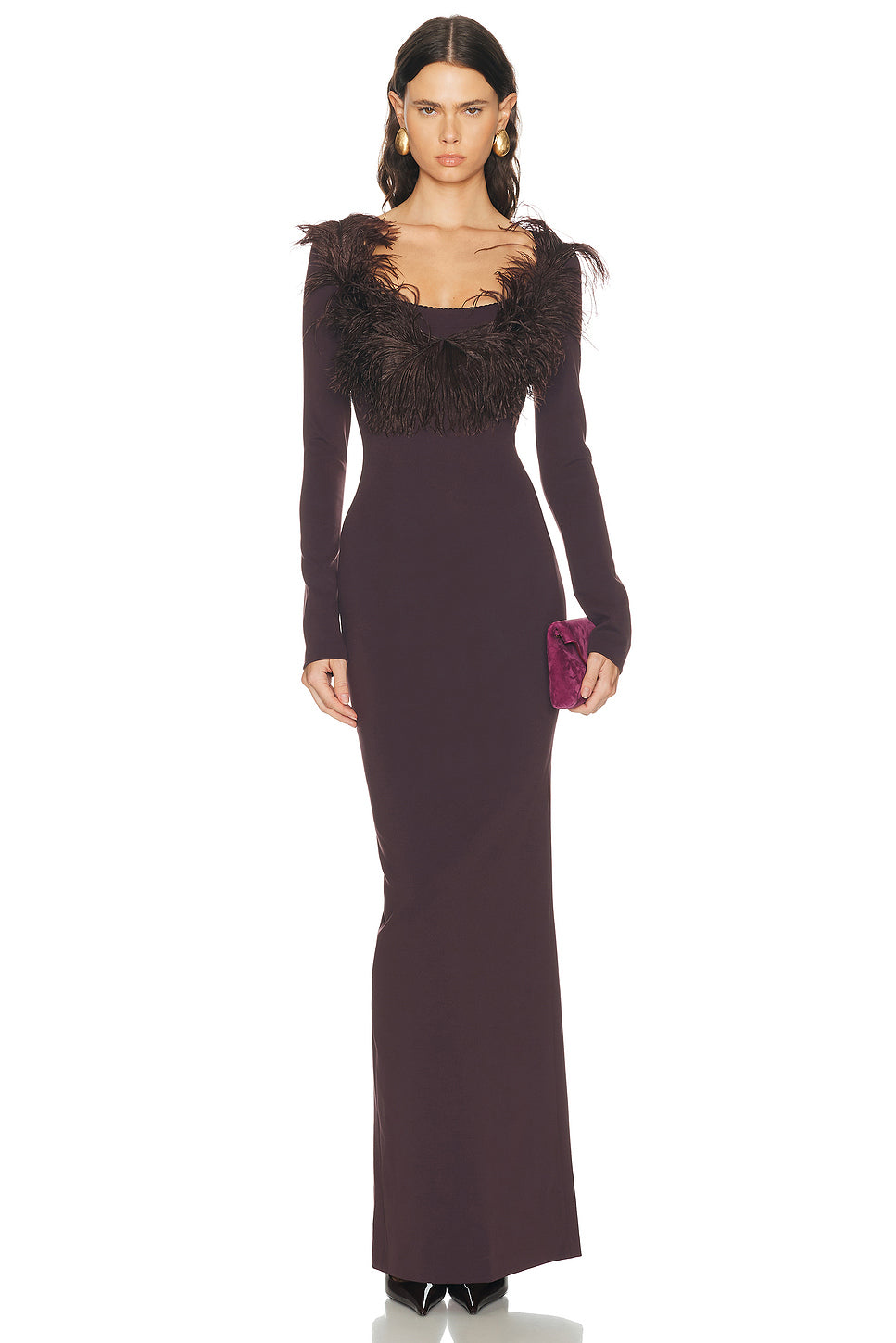 Long Feather Gown