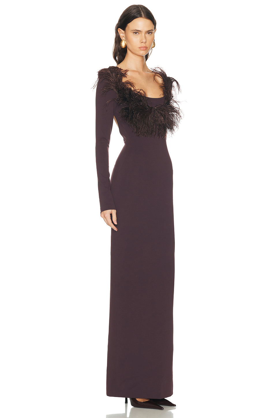 Long Feather Gown