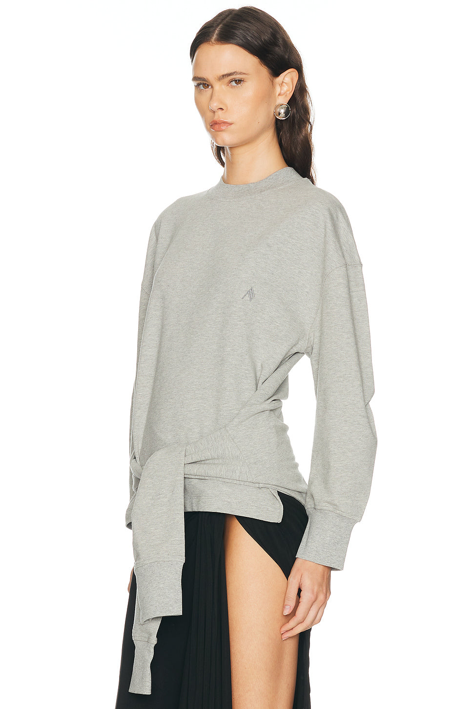 Fleece Tie Sweatshirt