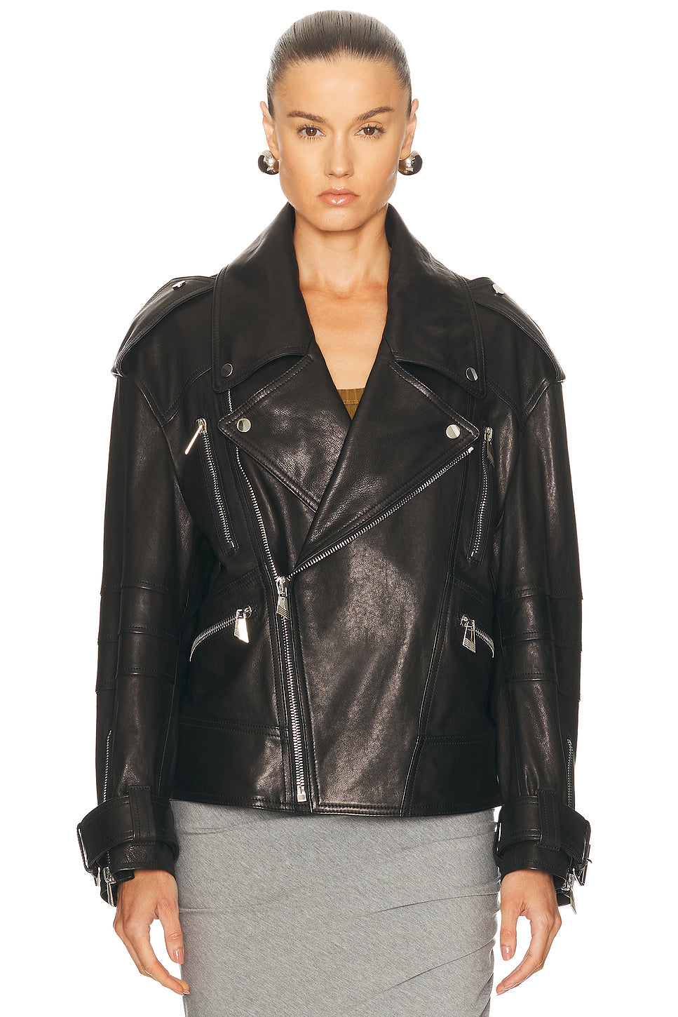 Leather Bomber Jacket