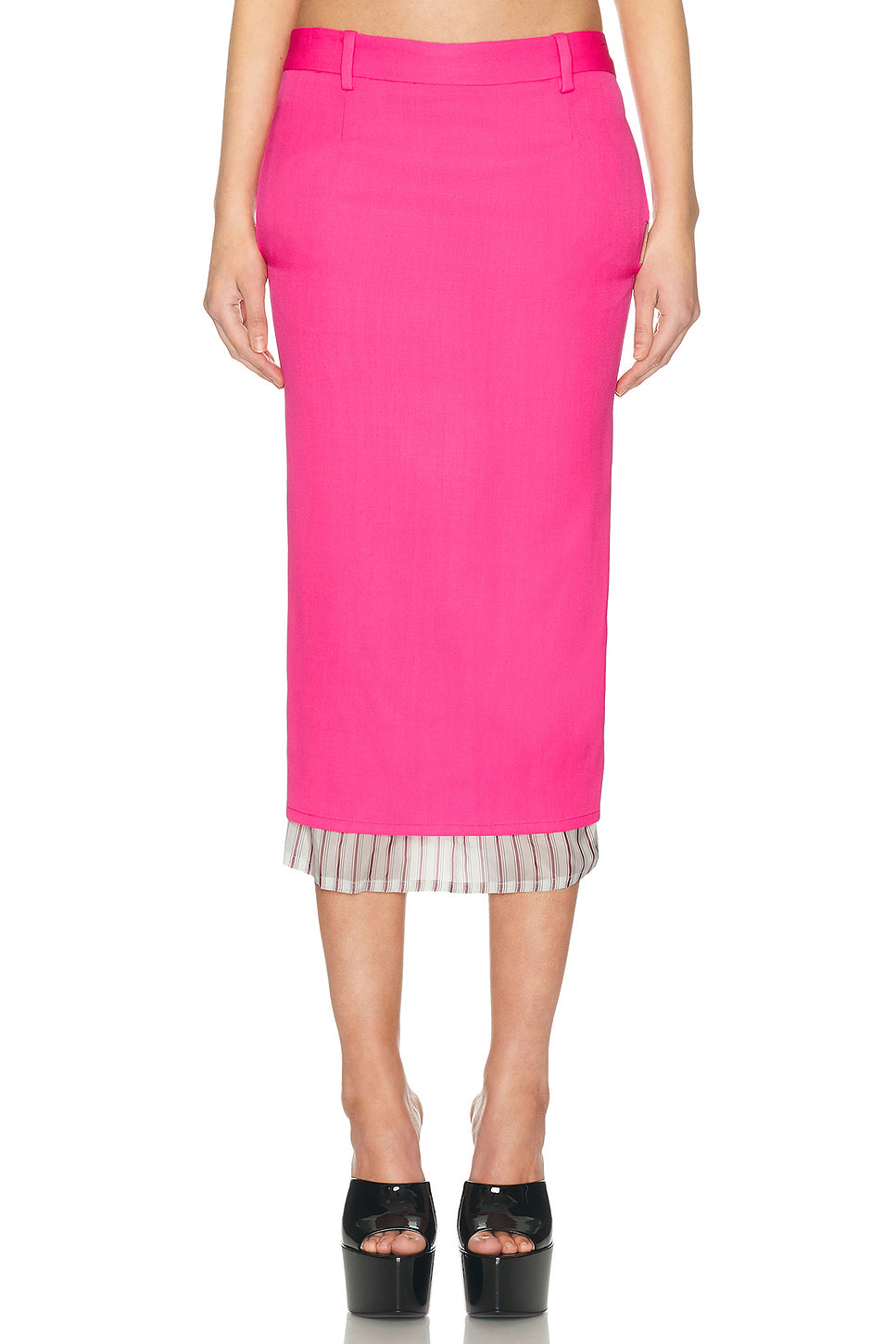 Low Rise Midi Skirt