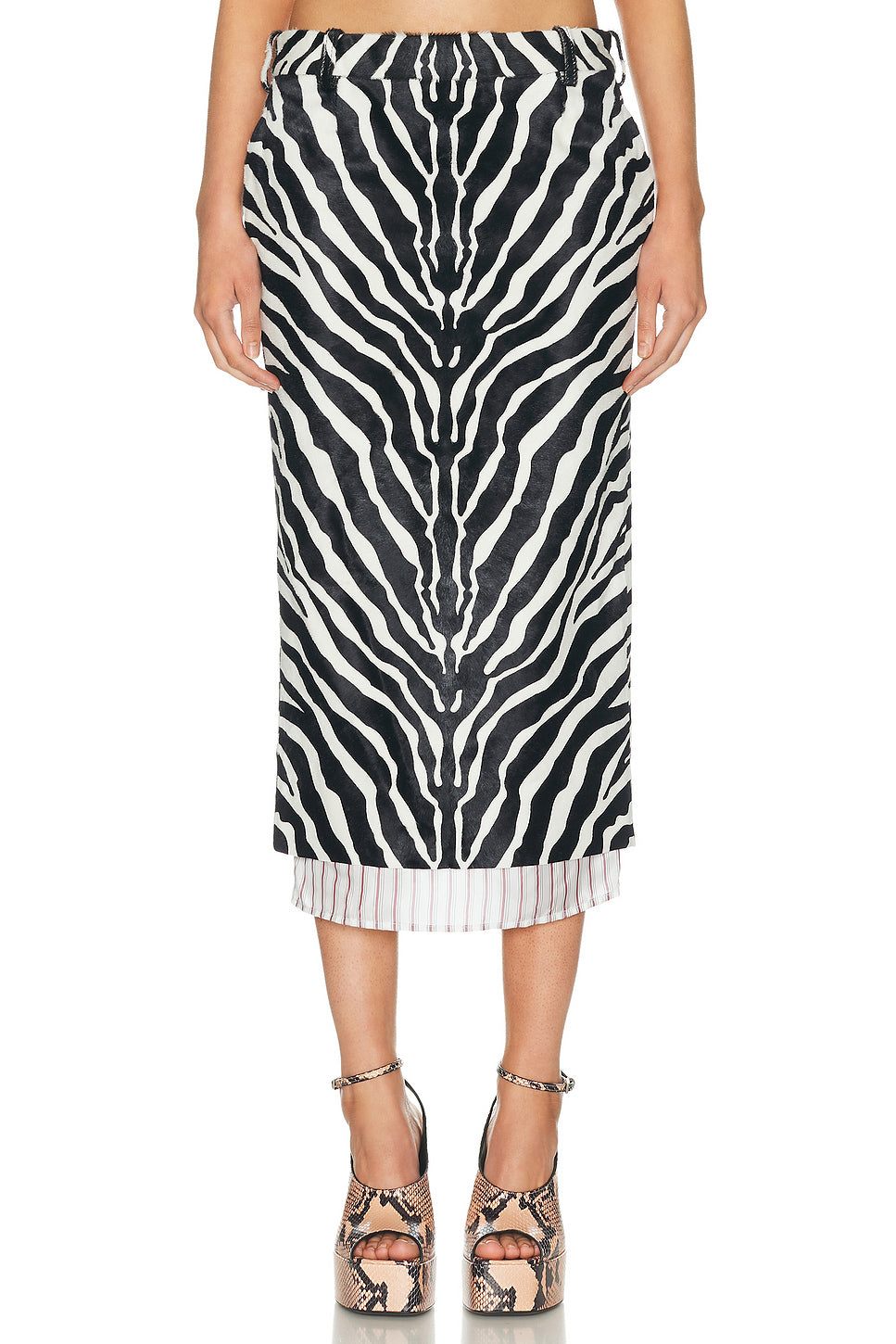 Low Rise Midi Skirt