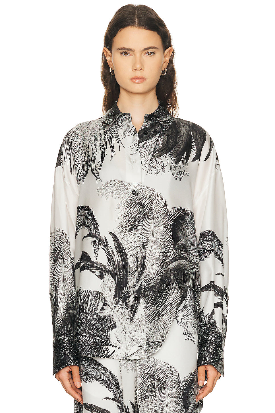 Feather Print Shirt